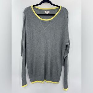 3For$20 Style &Co Grey Yellow Waffle Textured LongSleeve Top size XXL